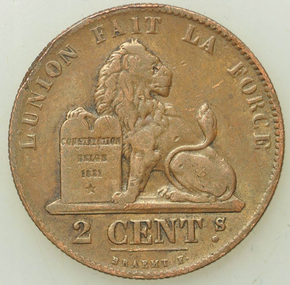 Belgia - 2 centymy 1863