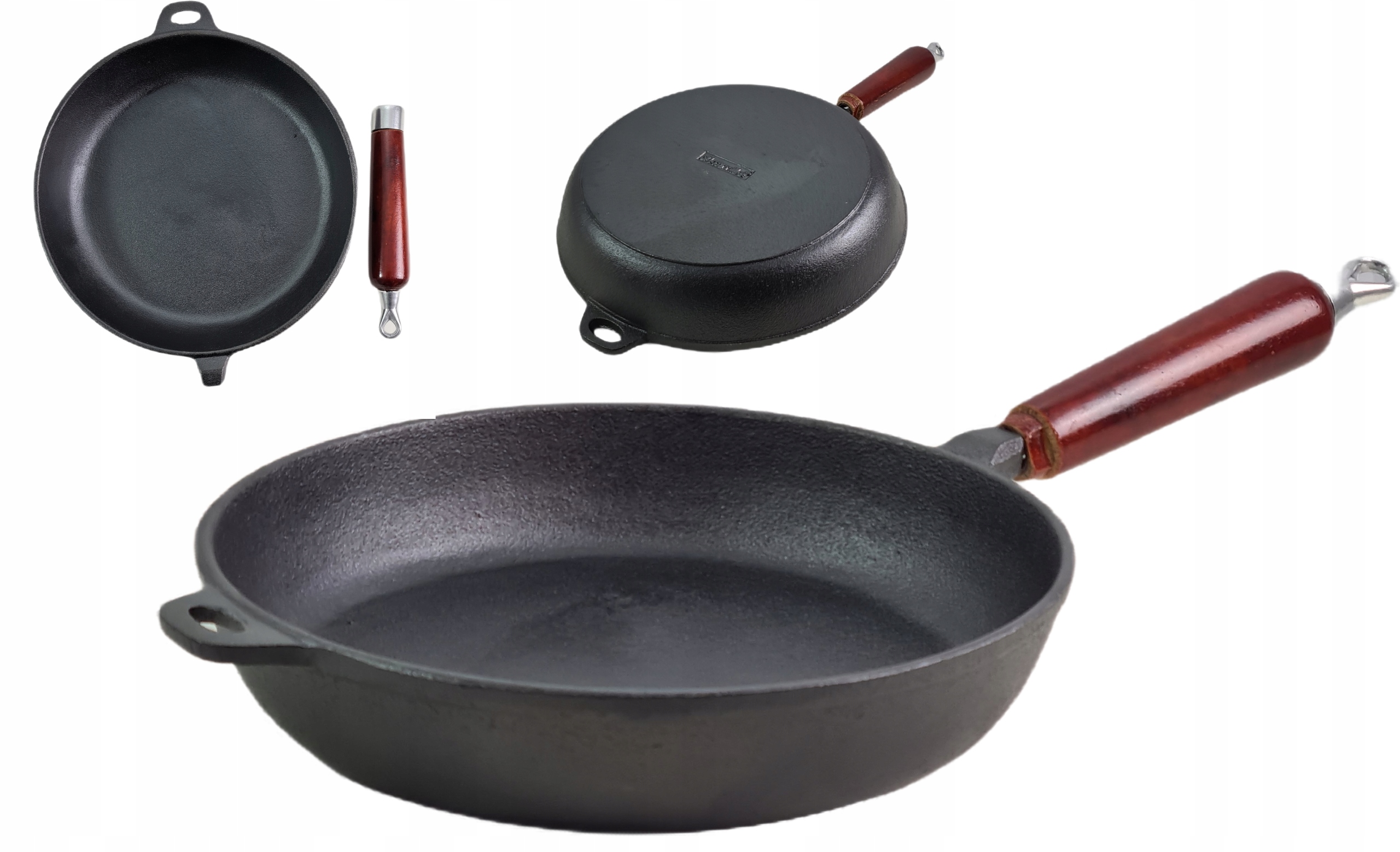 

Patelnia Żeliwna Ciężka Głęboka 30cm Indukcja Gaz