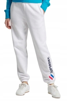 Dámské kalhoty Superdry jogger bílé teplákové 40