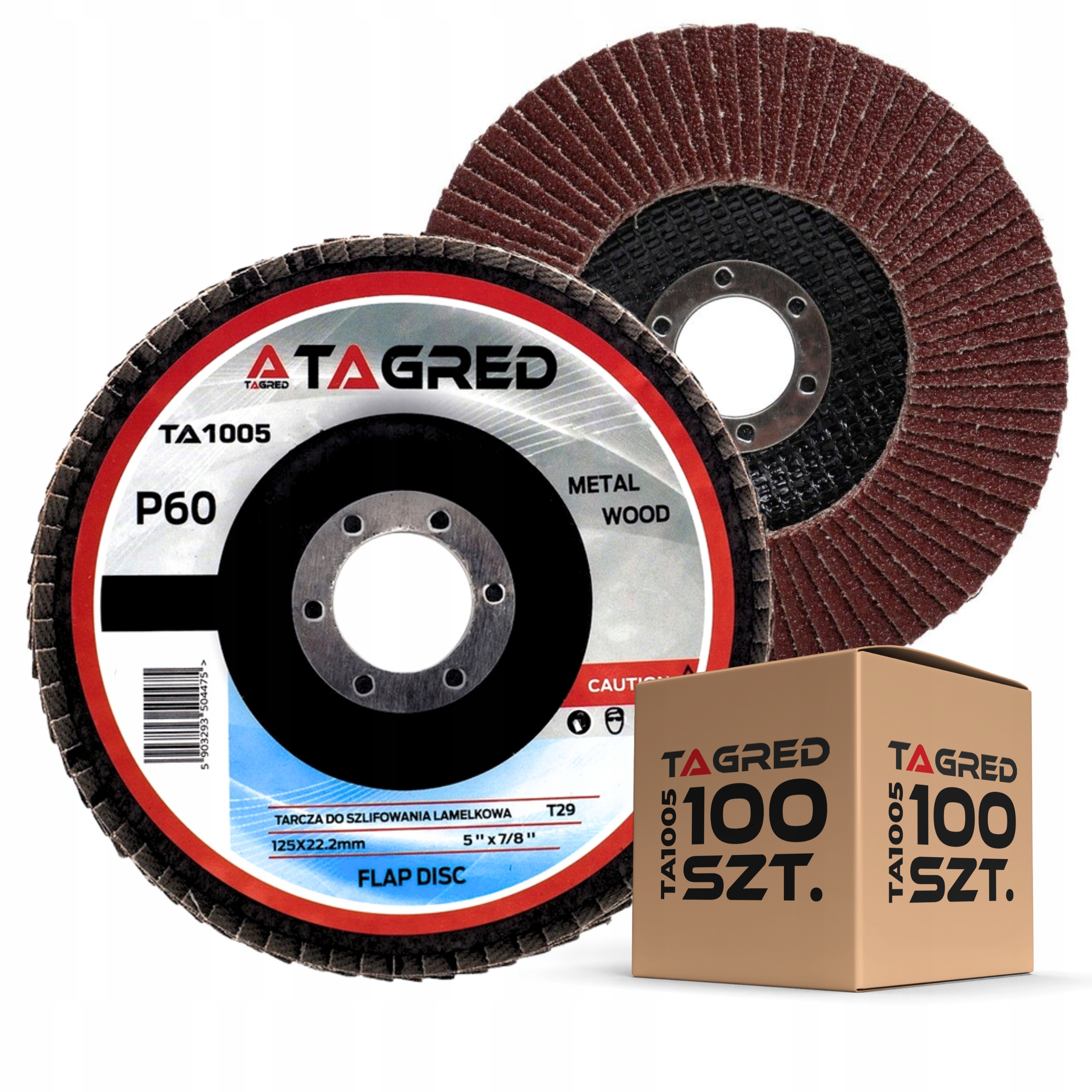 100 x Brúsny Kotúč Listový 125 MM P60