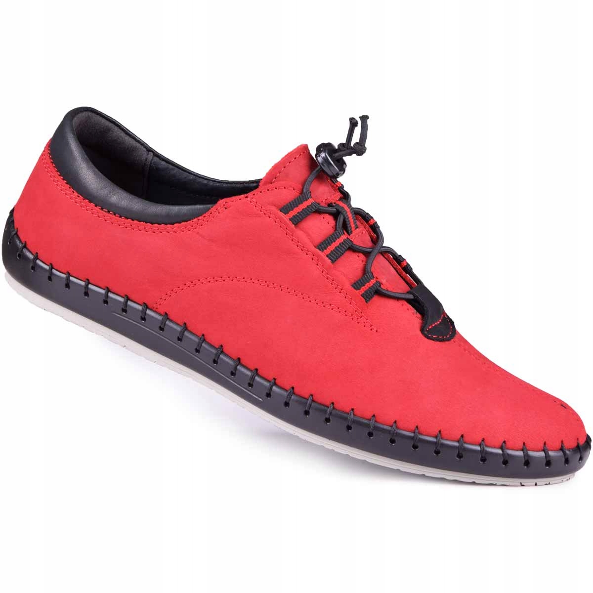 

Buty Męskie Skóra Polskie Casual 337 Czerwone 45