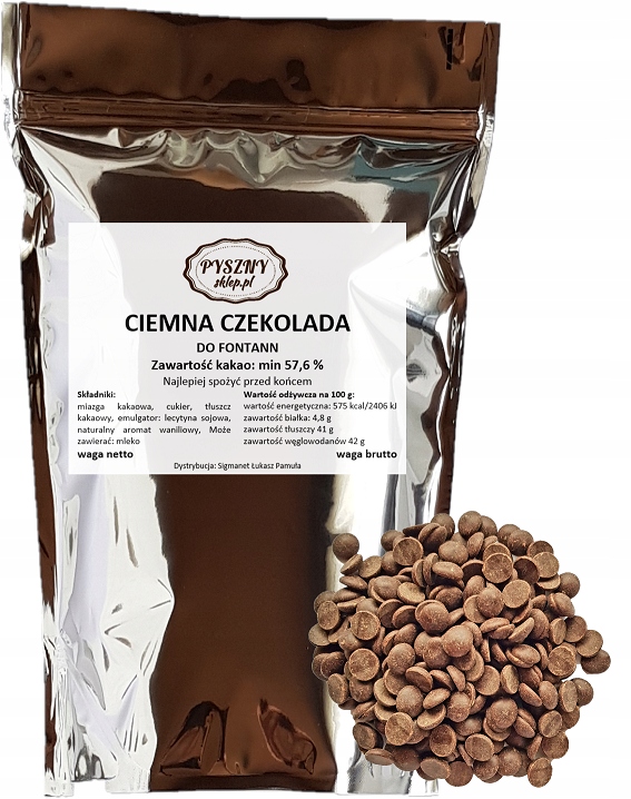 Belgijska czekolada Gorzka do fontann fondue 1KG