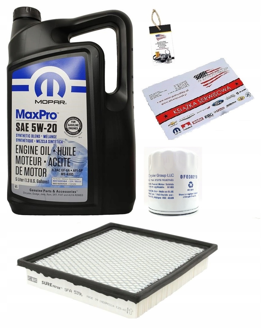 MOPAR 5W20 + FILTRY TOWN COUNTRY 3,3 08-10