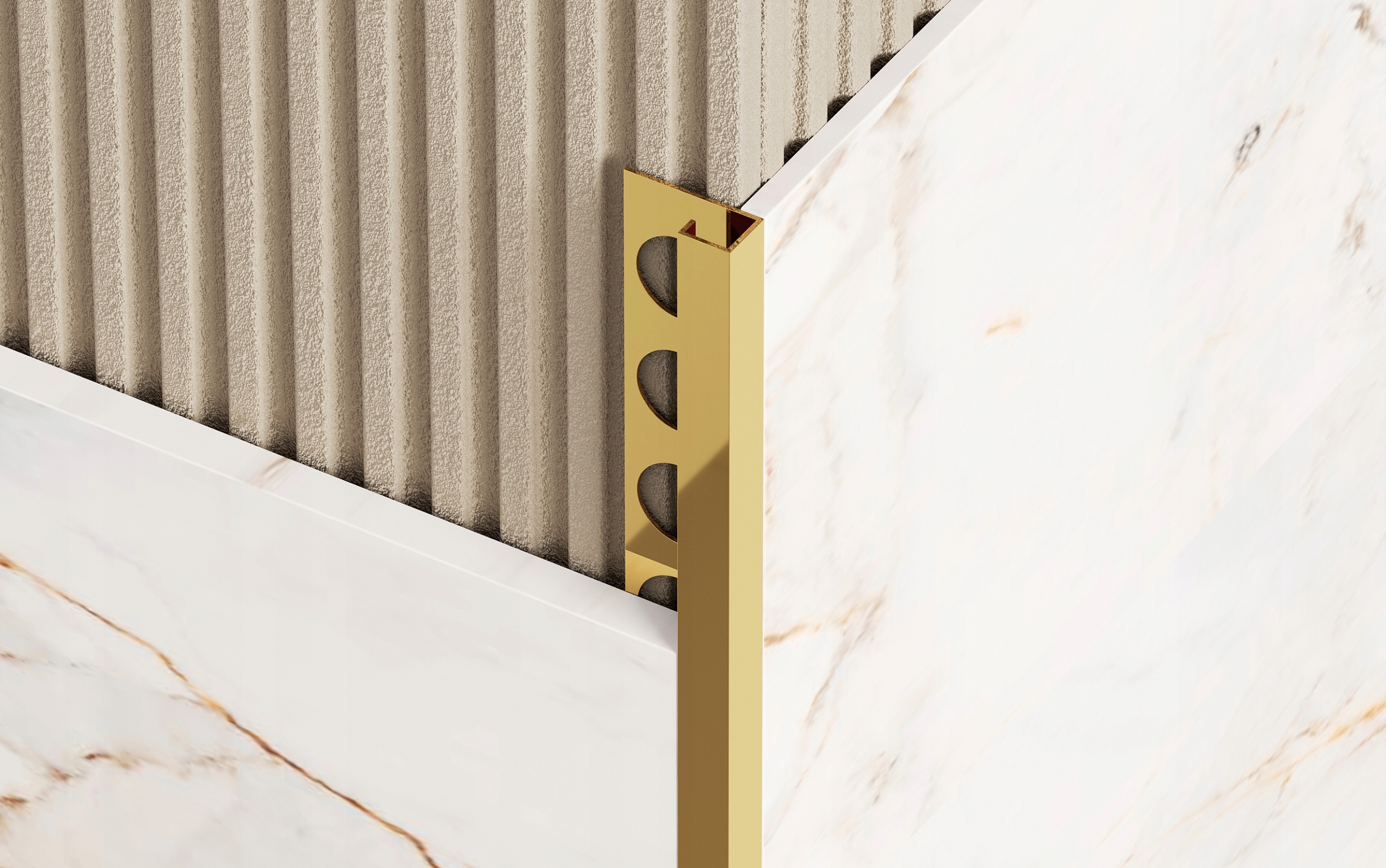 LISTWA DEKORACYJNA NAROŻNA P ZŁOTA 12,5mm x 2700mm Kod producenta FIPG-0003