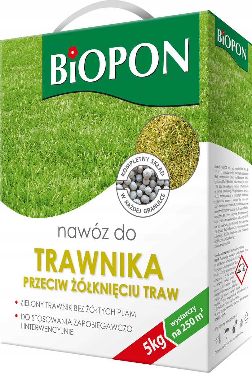 

Nawóz Do Trawnika Przeciw Żółknięciu Biopon 5 kg