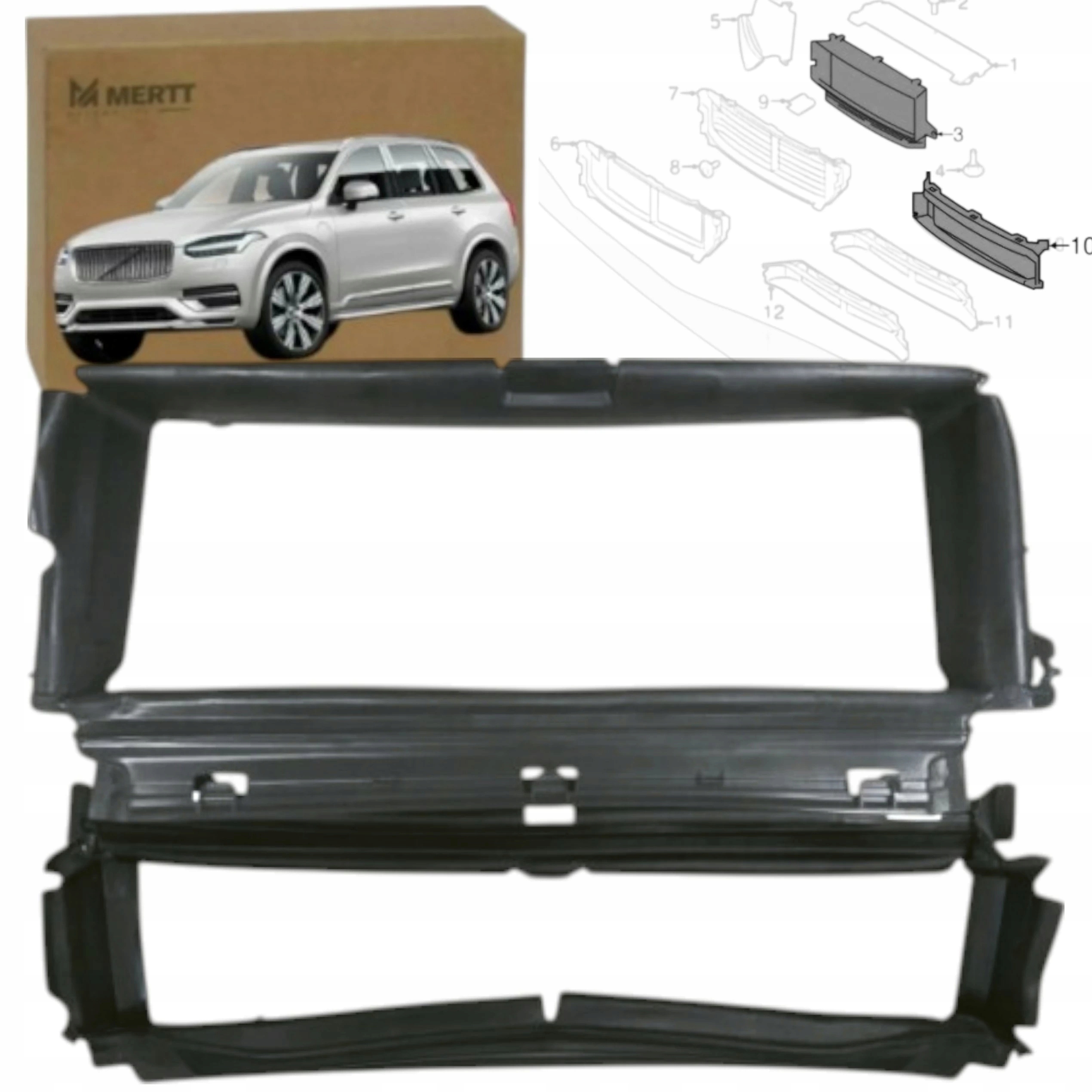 Volvo XC90 15 Volant Vzduchu Přední Vstup Dolů Horní Část 31353798 31383717