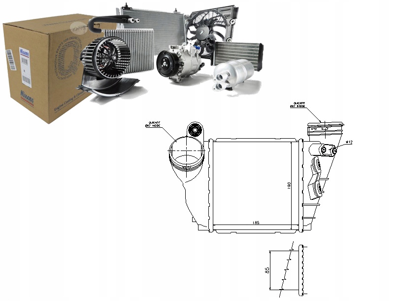 Nissens Chladič Nasávaného Vzduchu Audi A3