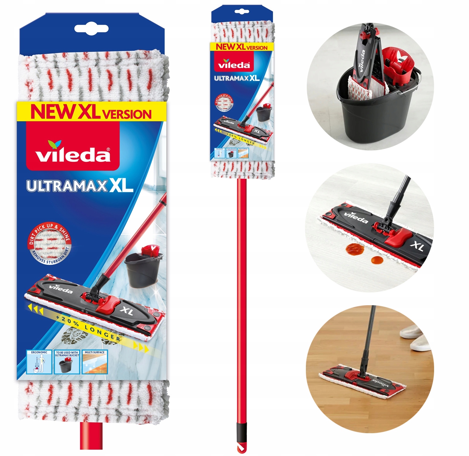 Mop Ultramax XL plochý s teleskopickou tyčí Vileda 42 cm