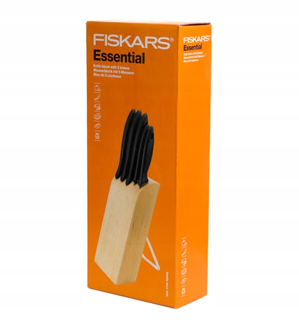 Fiskars Sada 5 Nožov V Bloku Essential