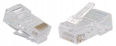 WTYK RJ45 8P8C WTYCZKI INTERNETOWE POZŁACANE KAT.5E UTP 100SZT. Producent Inna