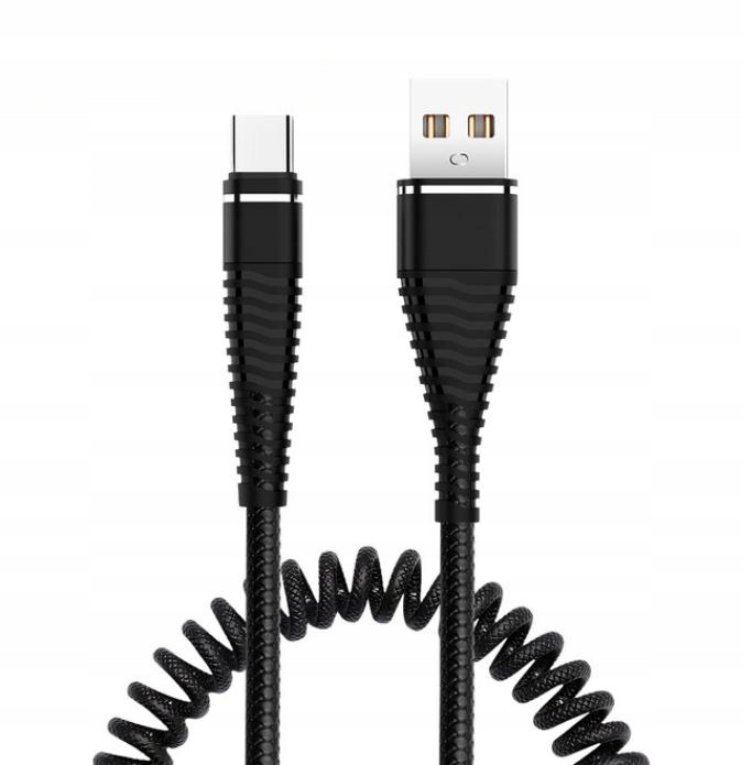 KABEL TYP C USB 1M ROZCIĄGANY SPRĘŻYNOWY SPIRALNY Marka Interlook