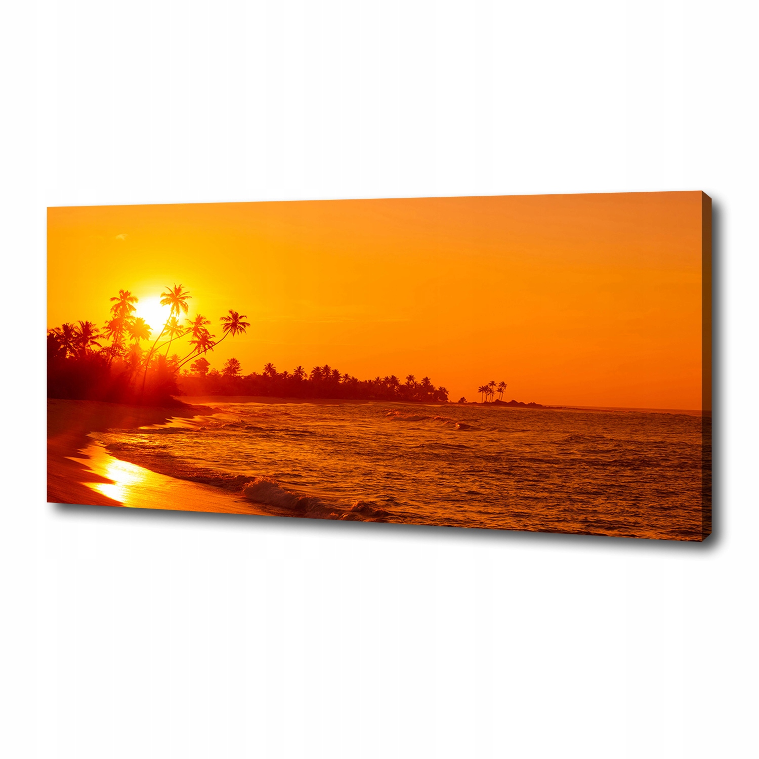 

Foto obraz na płótnie Zachód słońca plaża 125x50cm