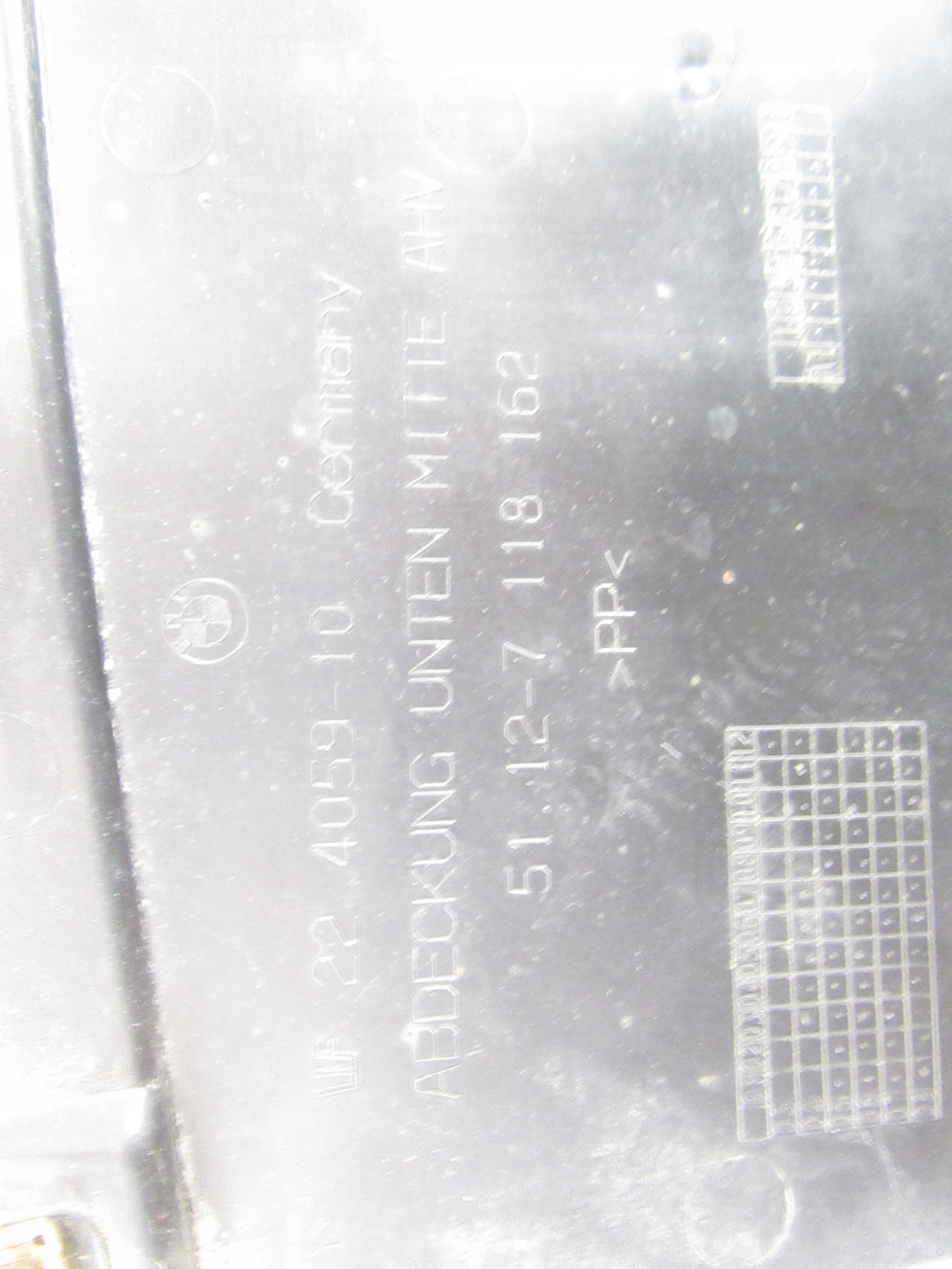 cover chassis lower of a bumper BMW e81 e87