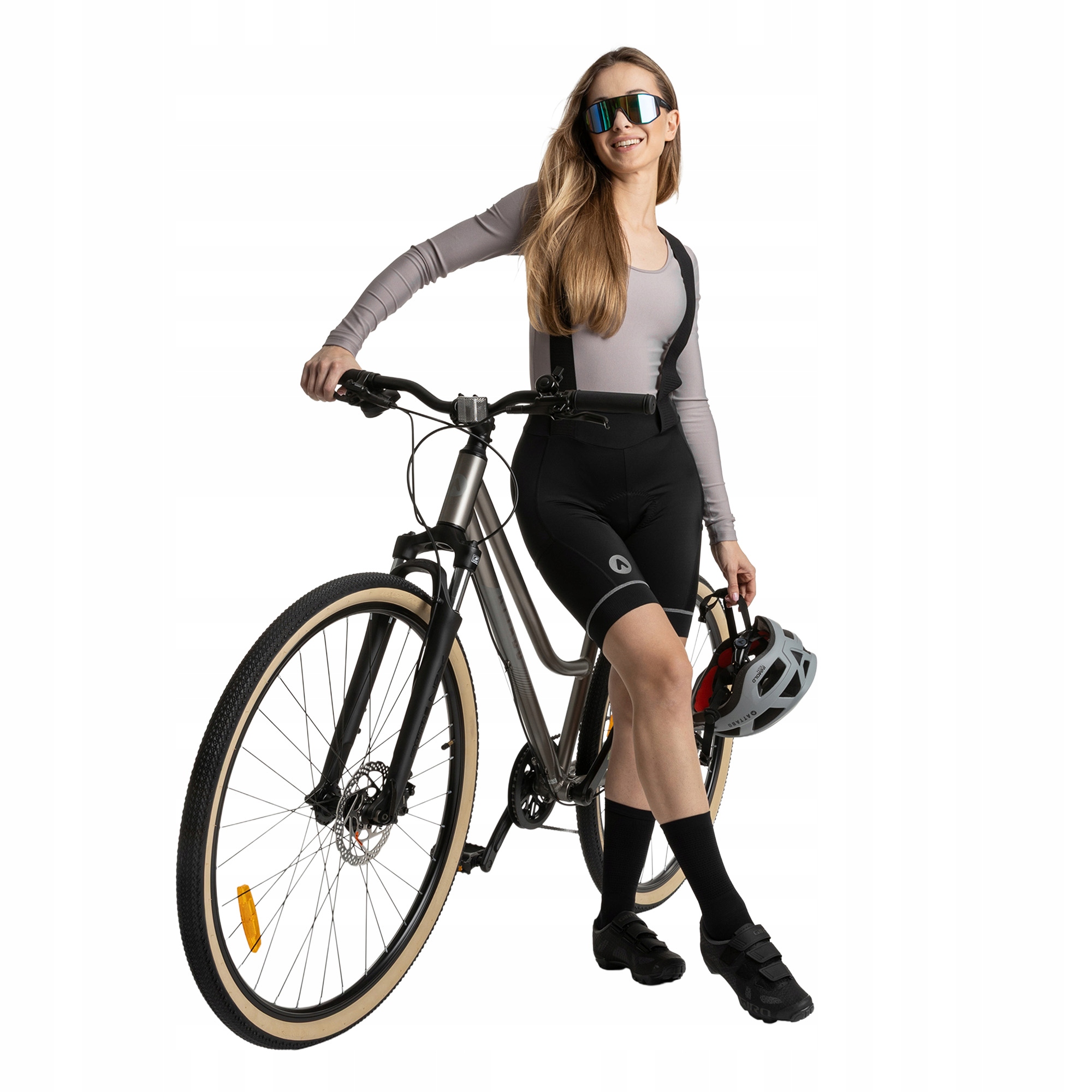 Spodenki rowerowe damskie Attabo Kirun Pro Wmns Bib Shorts Cargo czarny S