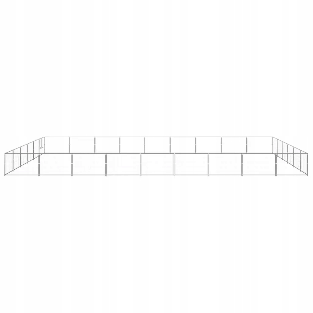Levně Kotec pro psa, stříbrná, 54 m², ocelová
