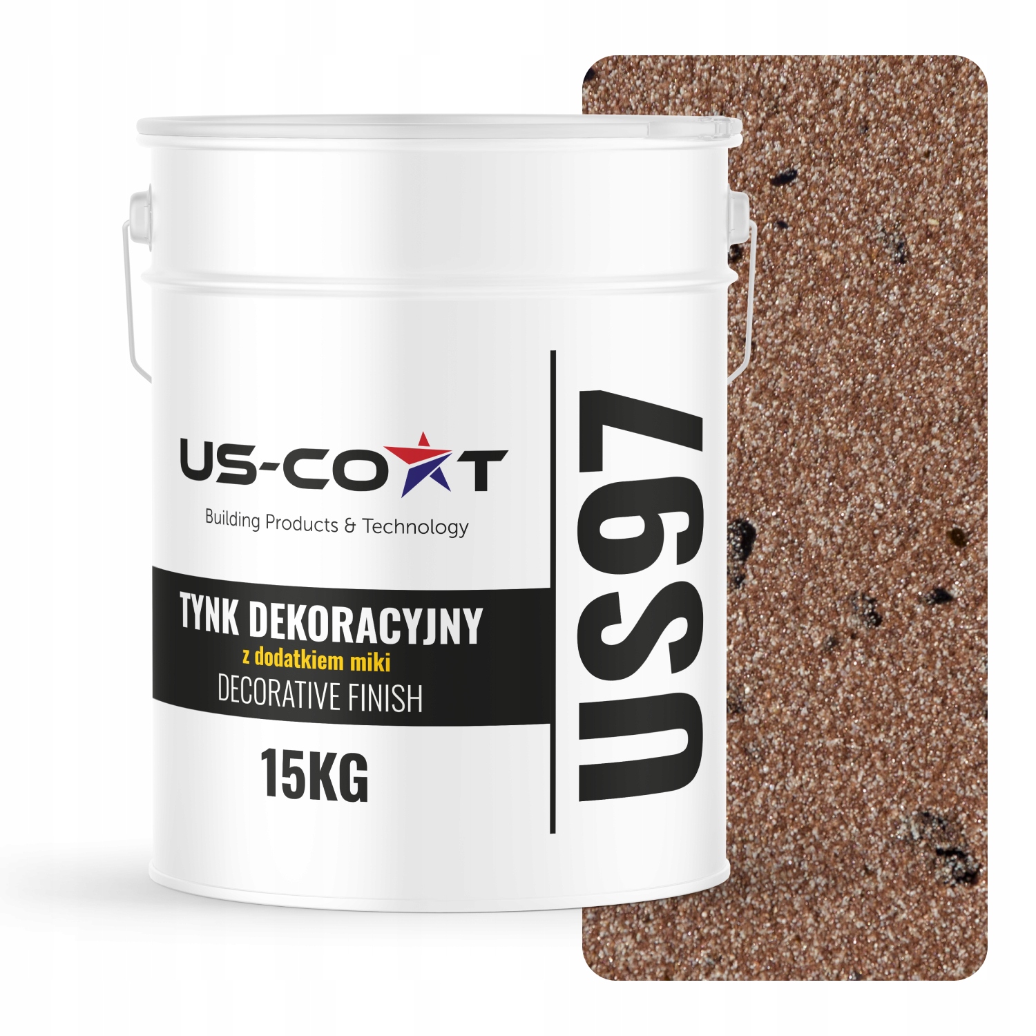 Dekorativní Omítka Barva Hnědá S Černou Mikou D815 15kg Premium