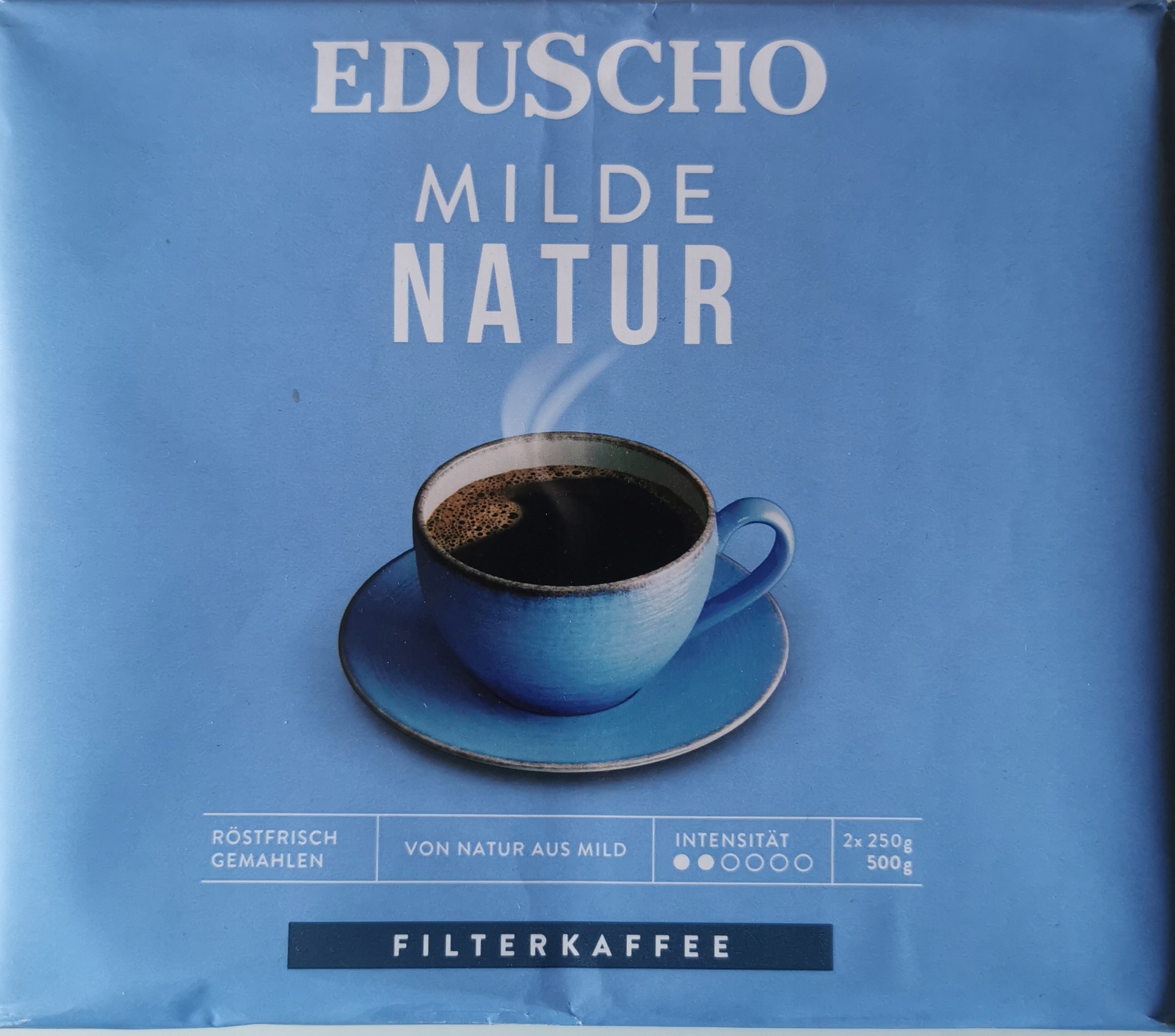 Levně Mletá káva Eduscho Milde Natur 500 g. Dovoz z Rakouska