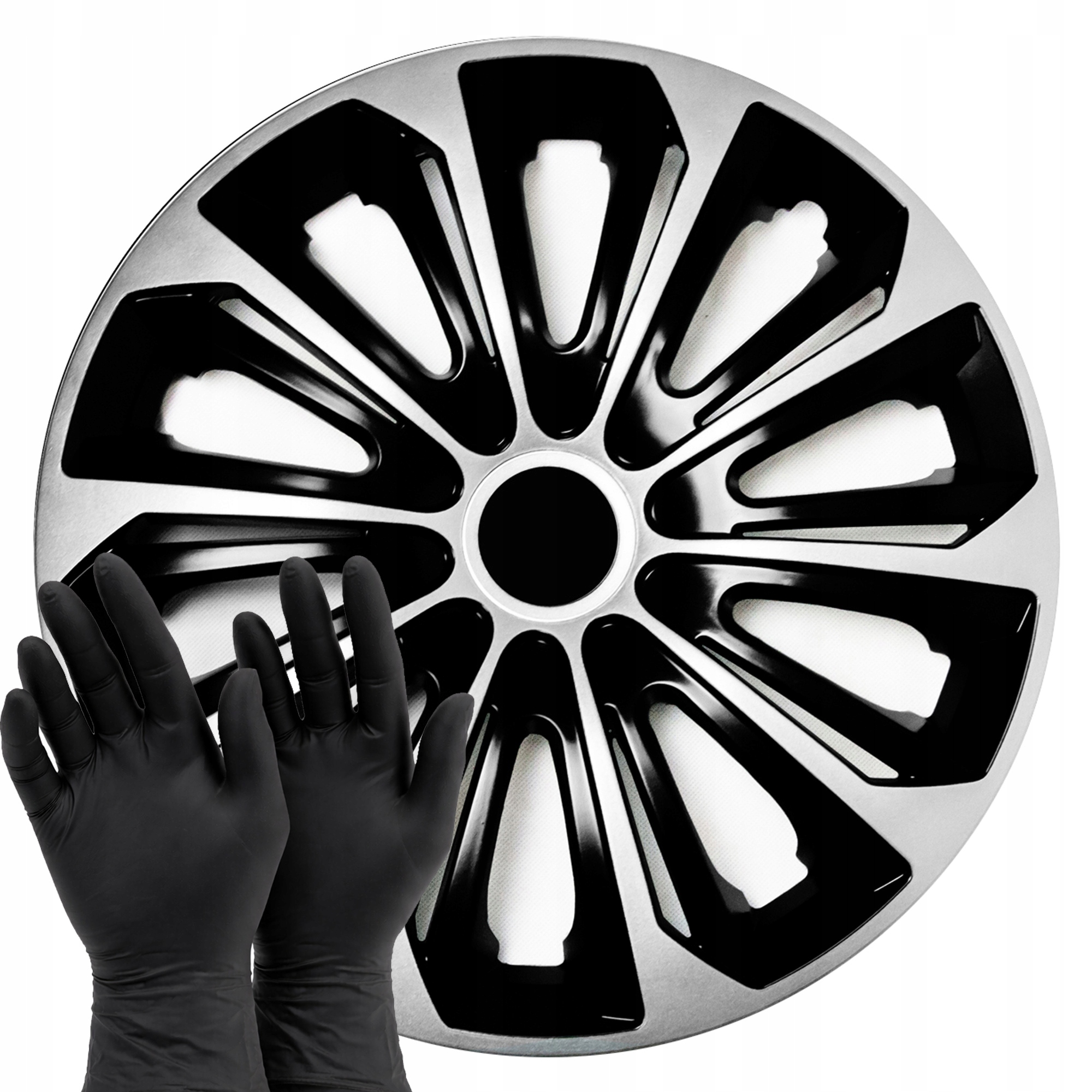 Poklice Strong Duocolor Silver Black 15 Univerzální Ochranné rukavice