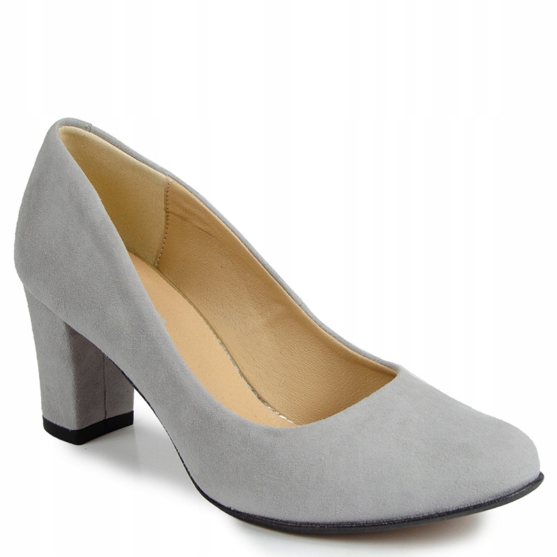 LaRoni E503 Špendlíky Semišové Sloupky Kůže Šedá 39