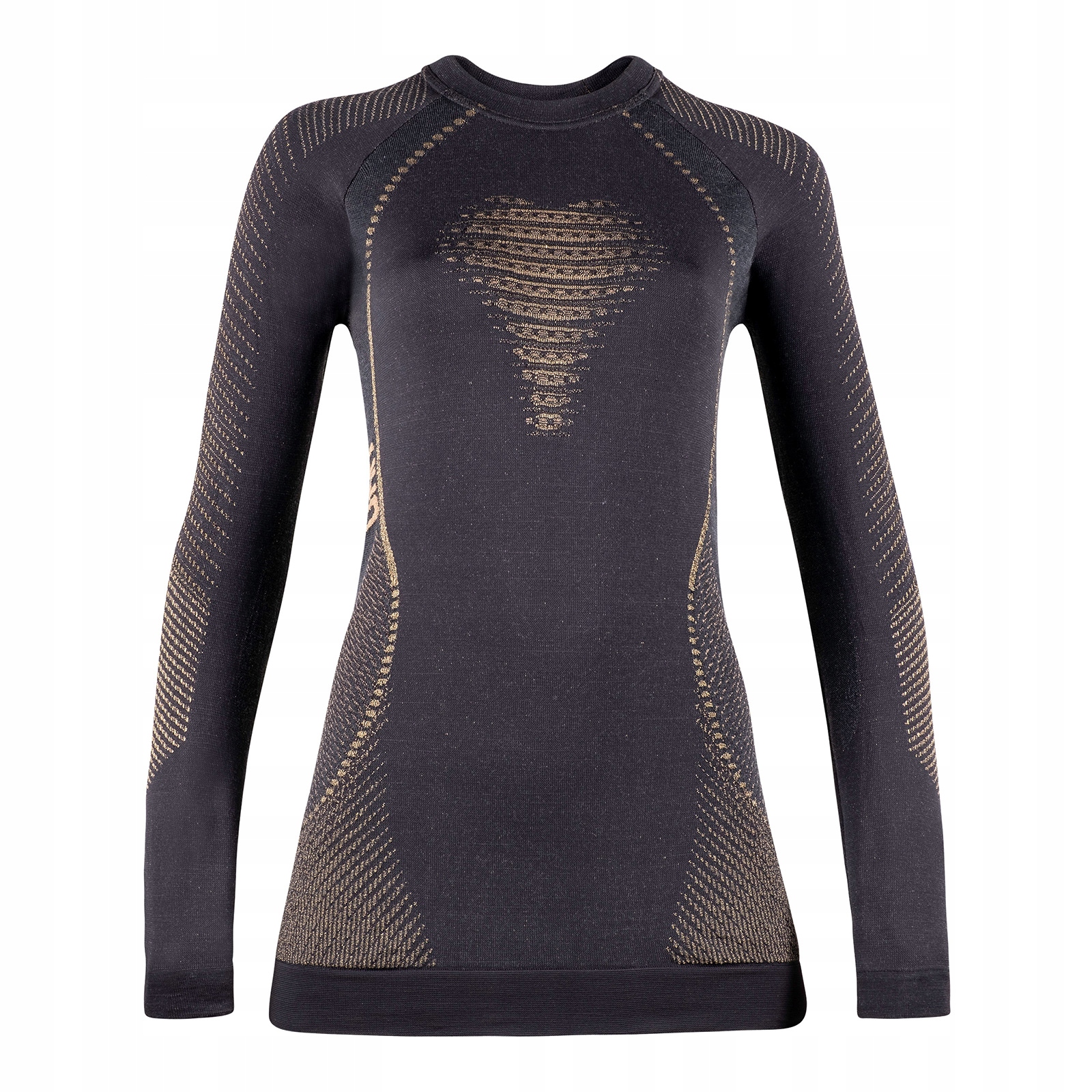 Koszulka termiczna damska Uyn Fusyon Cashmere Shiny 2.0UW czarno-złota L/XL