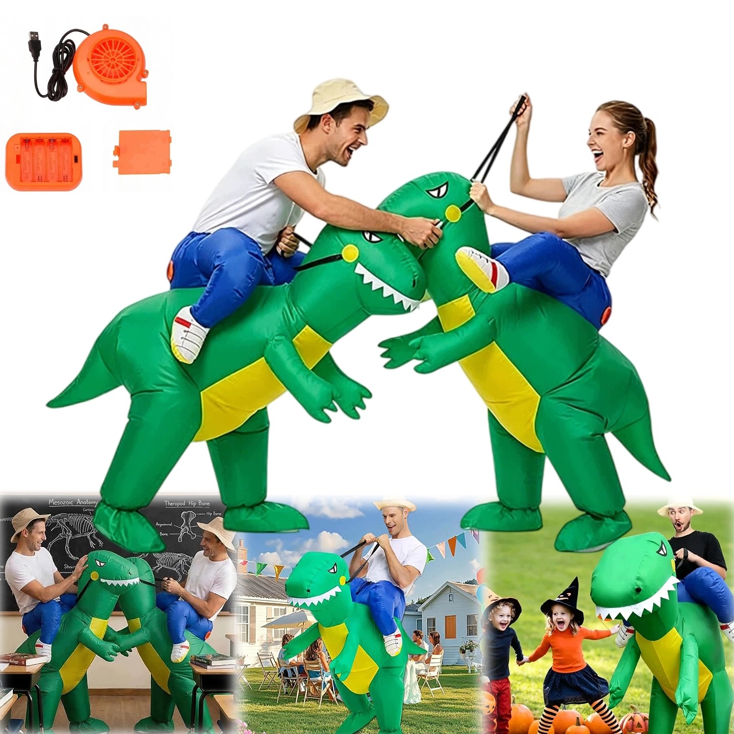 Kostým dinosaura samonafukovací nafukovací kostým t-rex karneval