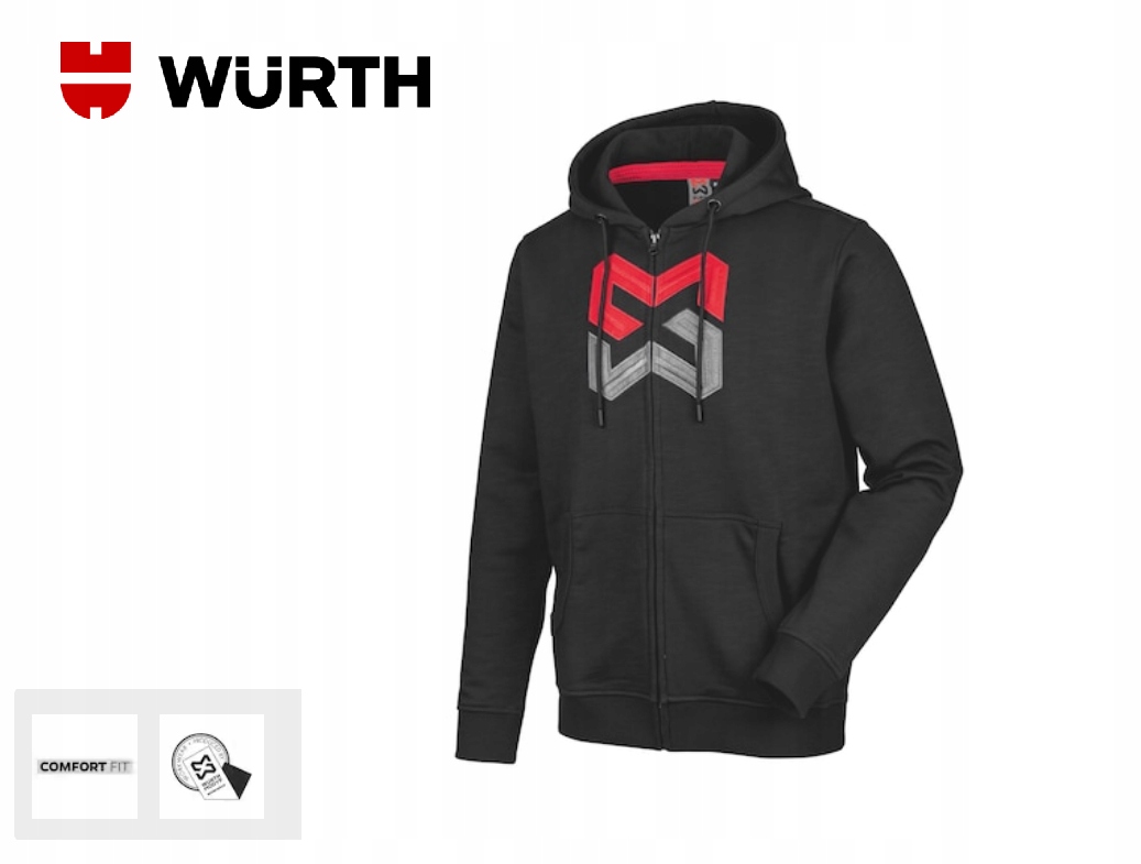 Bluza Robocza Wurth Modyf Hoody Logo Czarna R.s