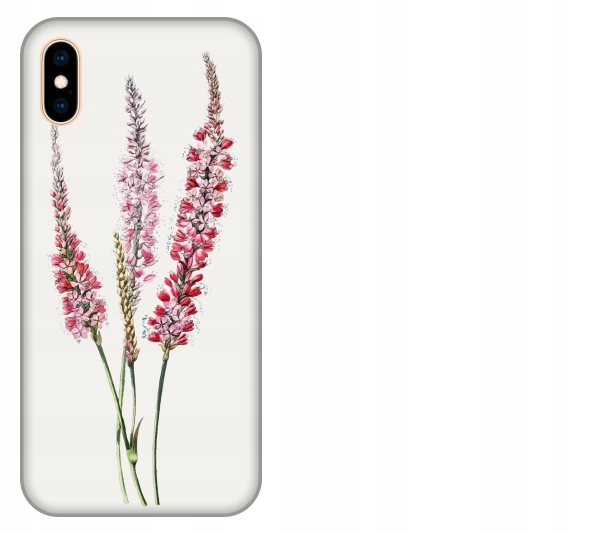 

Etui pokrowiec iPhone Xs Max Kwiat rózowy akwarela