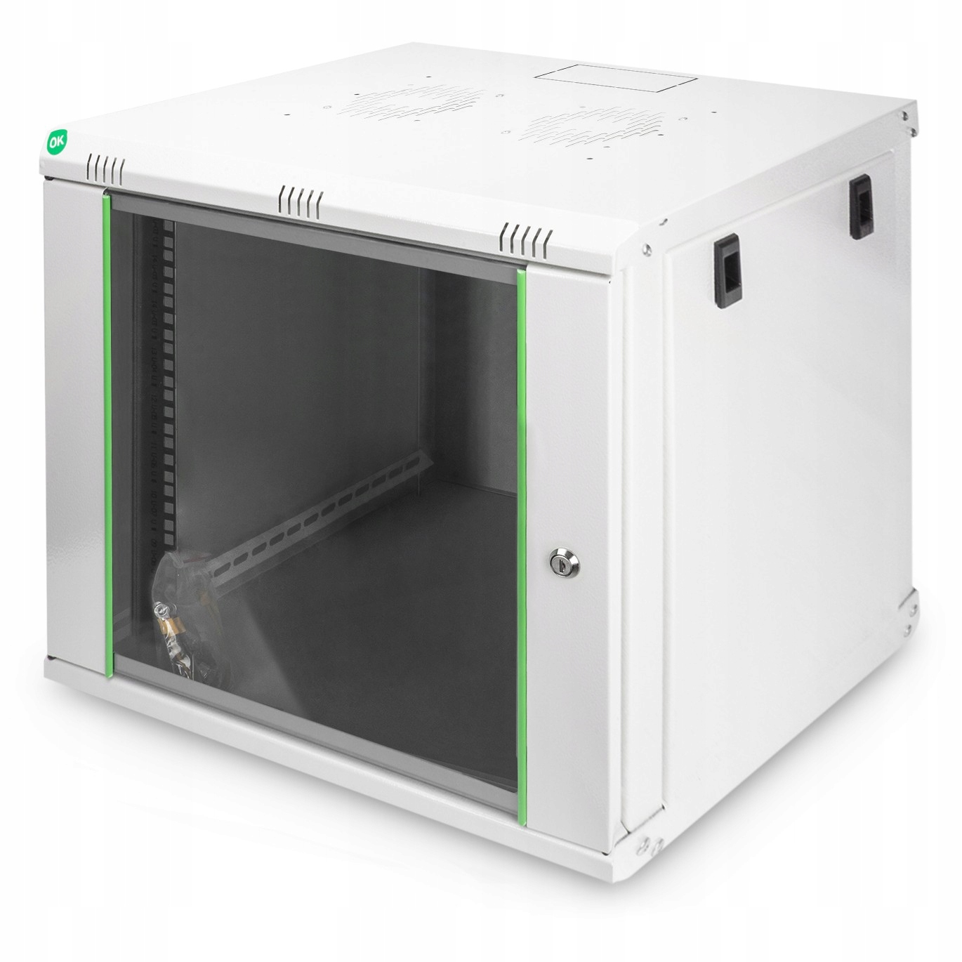 Digitus Wandgehäuse 19 9U 600x450mm Szary IP20 Szkło