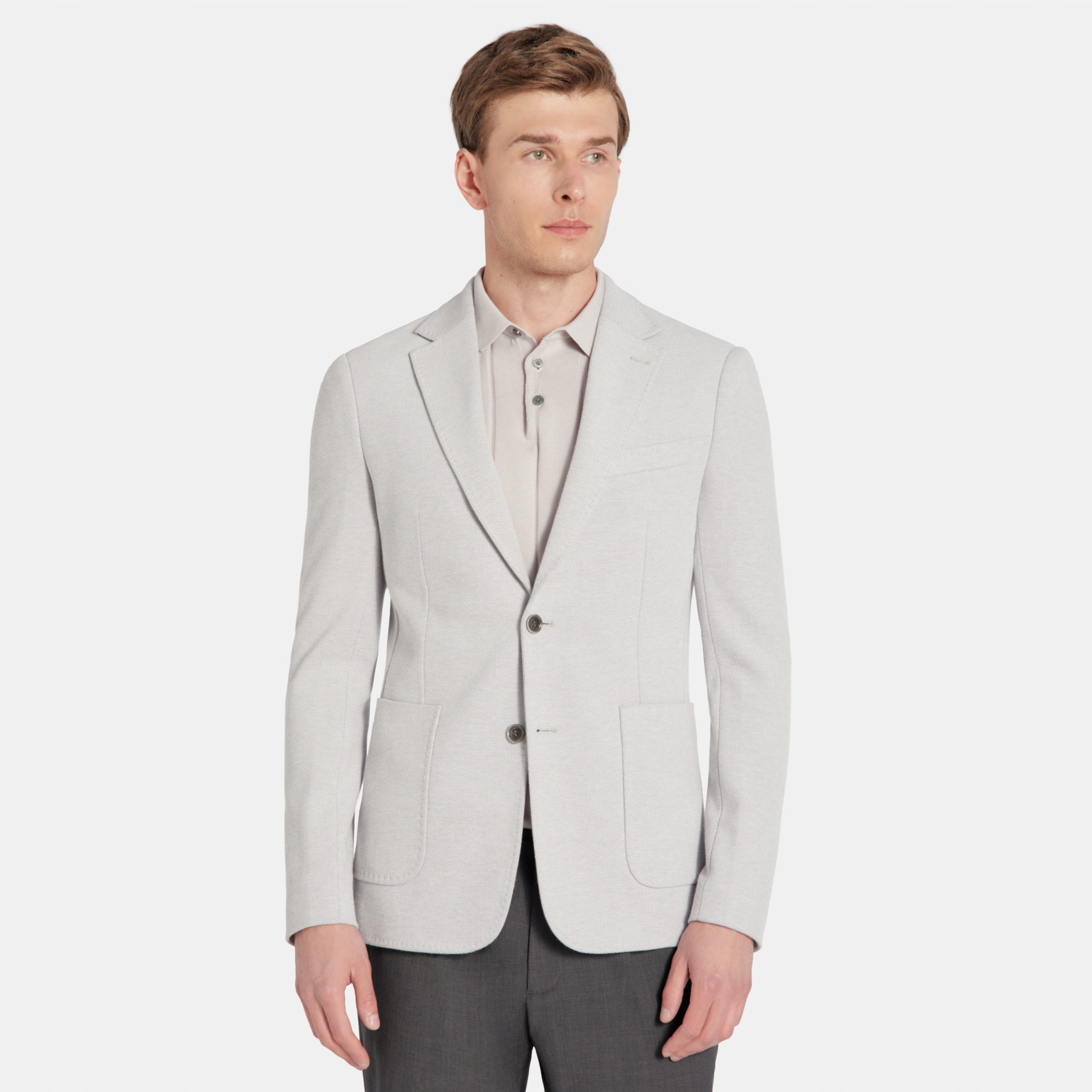 Šedá pánská sako s strukturovanou strukturou Pako Lorente vel