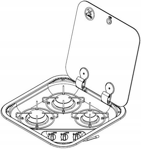 PLYTA GAZOWA CAN FC 1347 KUCHENKA DO ZABUDOWY Part number FC1347 S