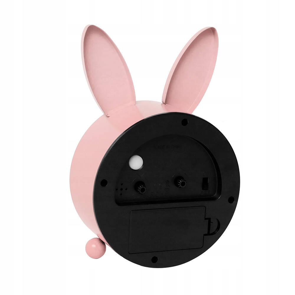 PASTELOWY BUDZIK DZIECIĘCY KRÓLIK MPM C01.4370.23 ALARM PODŚWIETLENIE Bohater brak