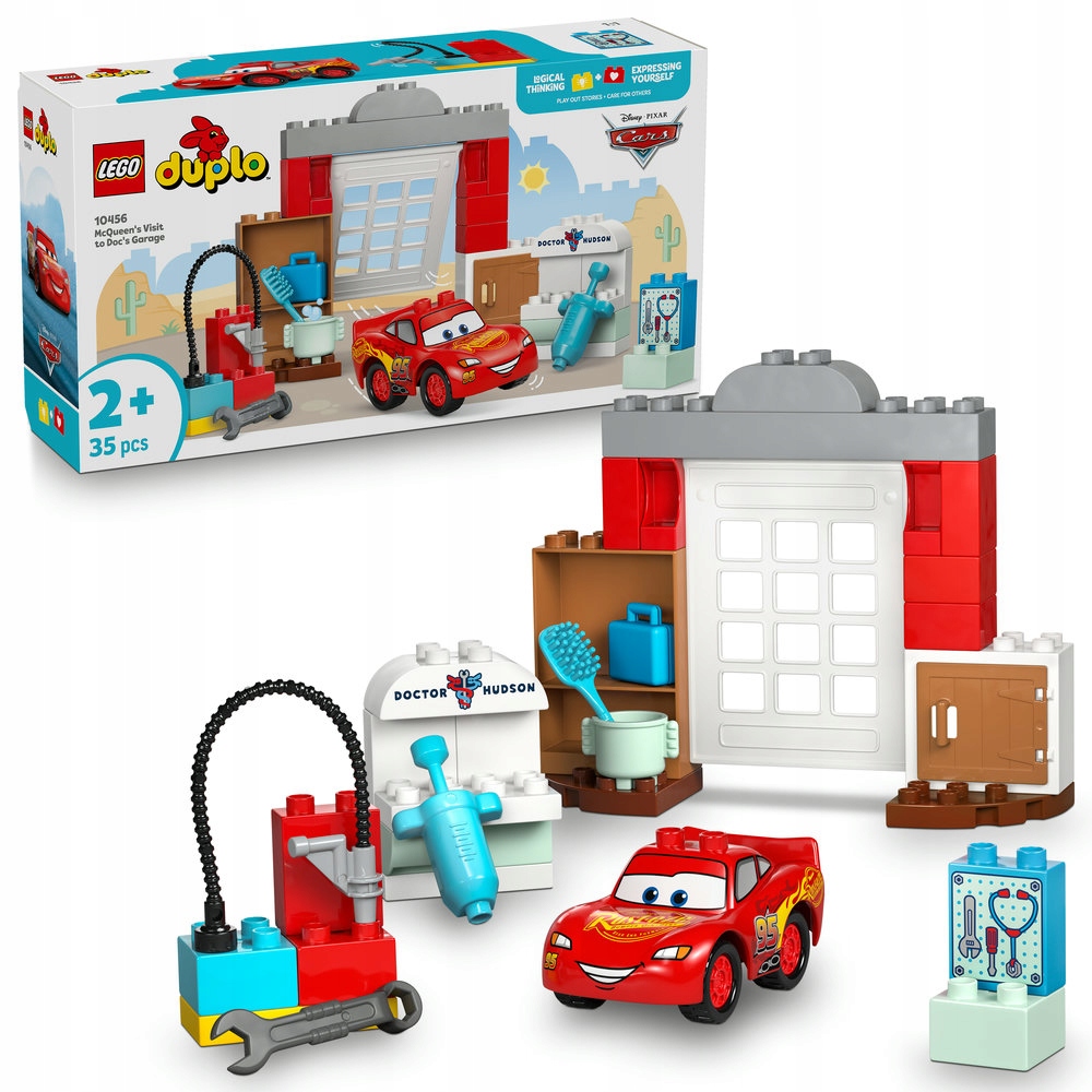 Lego Duplo Disney 10456 McQueen a návštěva v garáži doktora Hudsona