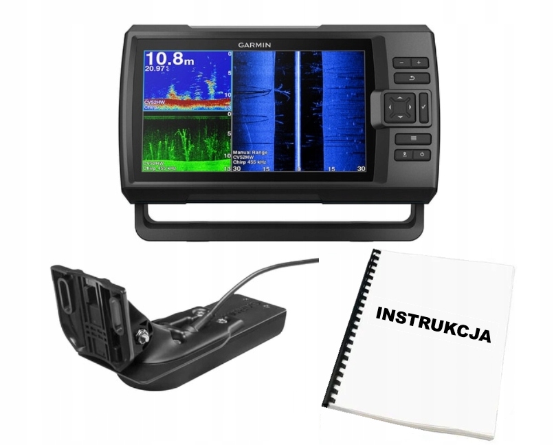 Garmin Striker VIVID 9sv Z Przetwornikiem GT52HW-TM Echosonda Skan Boczny