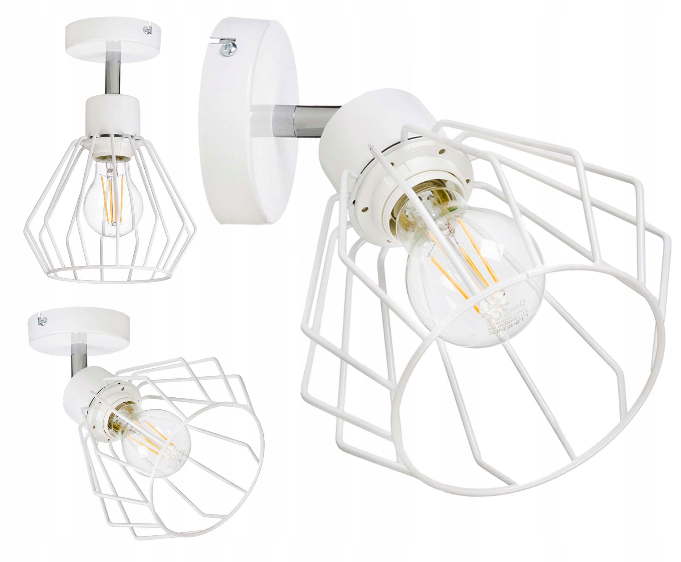 

Lampa Kinkiet ścienny regulowany loft drut Brylant