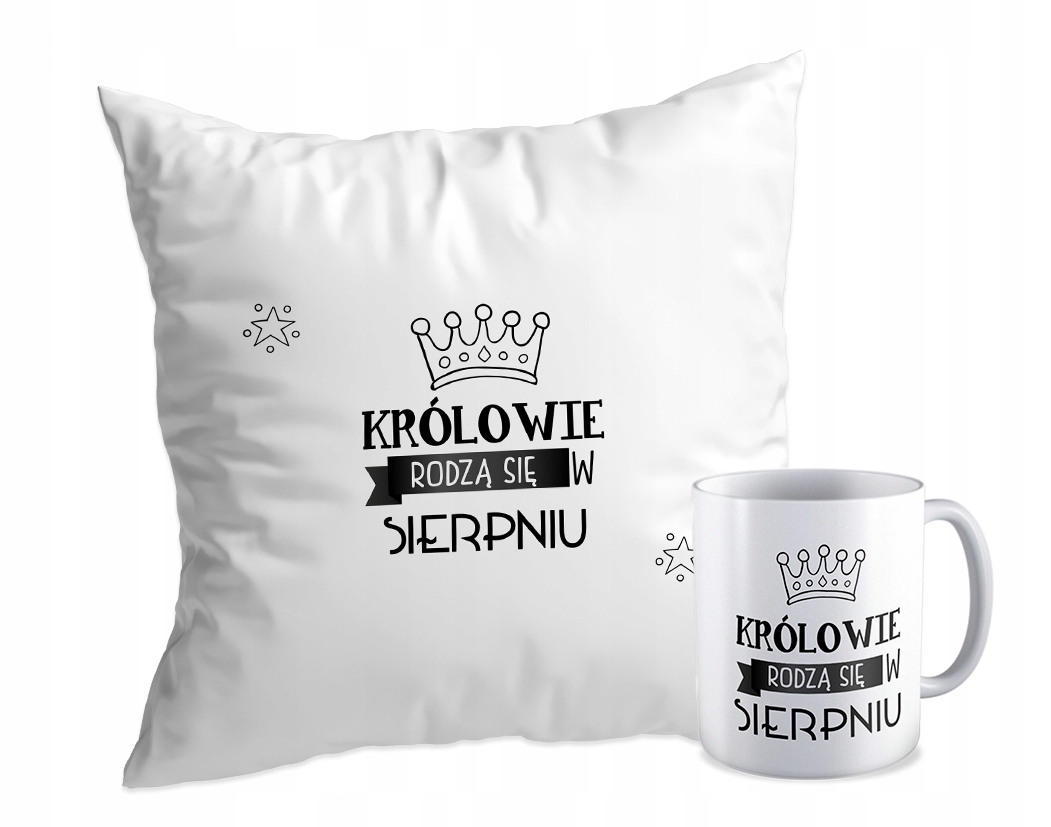

Zestaw Poduszka + Kubek Królowie Rodzą Się W...