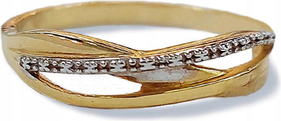 Elegantní zlatý prstýnek 585 s bílým zlatem, klasický model jako dárek