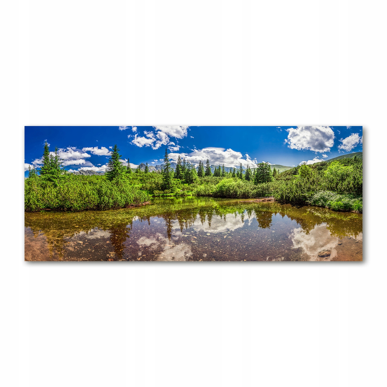 

Foto obraz akryl zdjęcie Jezioro w lesie 125x50 cm