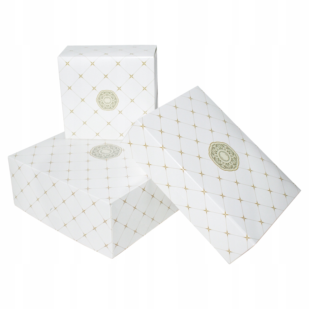 Pudełko opakowanie na ciasto ROZETA 26x26x12cm 15s Marka Kram