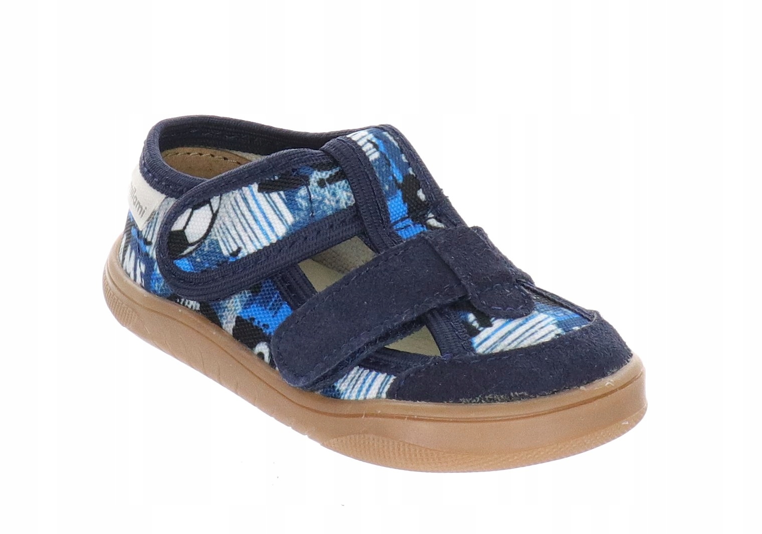 Pantofle Dziecięce Kapcie Barefoot Milami Blue Football R.25