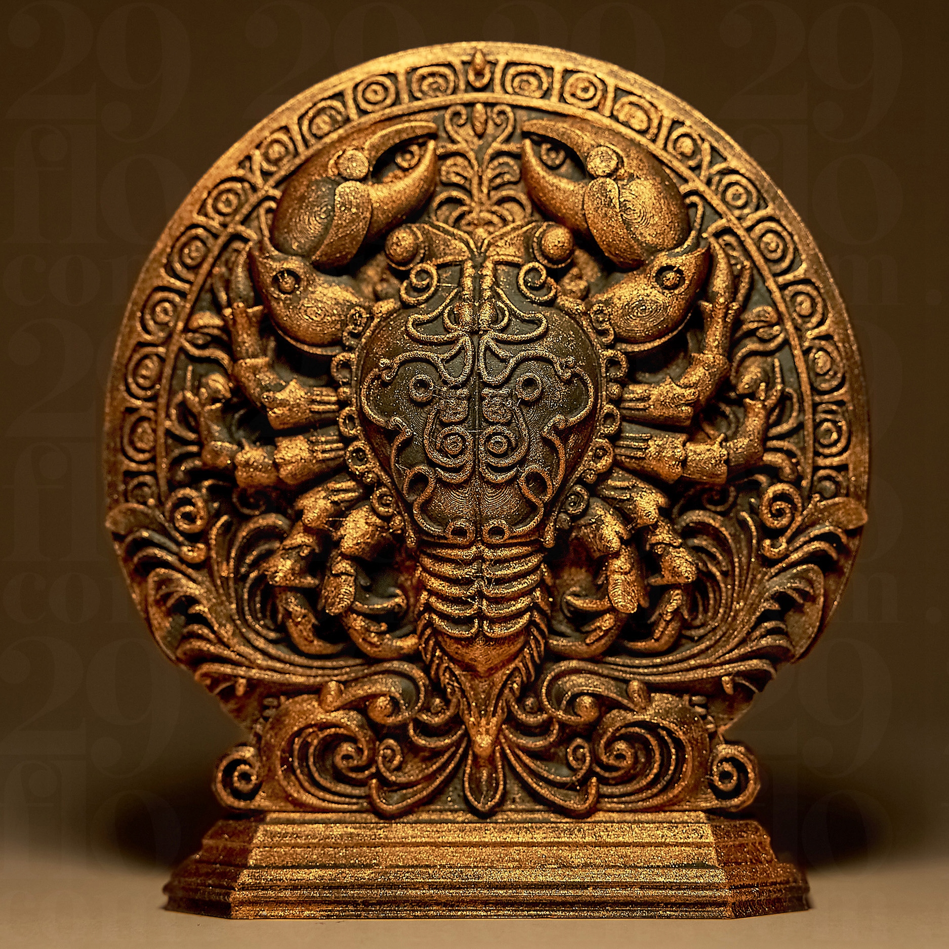 Rak znamenie zverokruhu Horoskop Socha Dekoratívna figúrka 25 cm ručne maľovaná