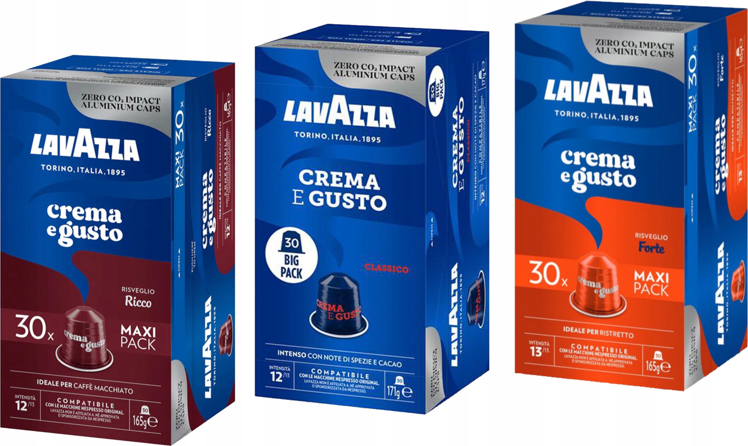 Levně Kapsle pro Nespresso Lavazza Ricco Classico Forte Sada 3x30