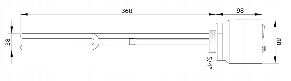 GRZAŁKA z TERMOSTATEM do BOJLERA 3000W 3 kW 5/4 Moc grzewcza 3000 W