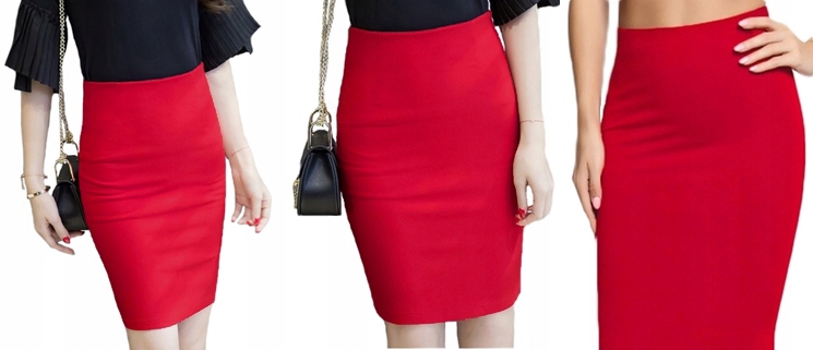 

Markowa spódnica Tuba Ołówkowa midi 21 Kolorów L