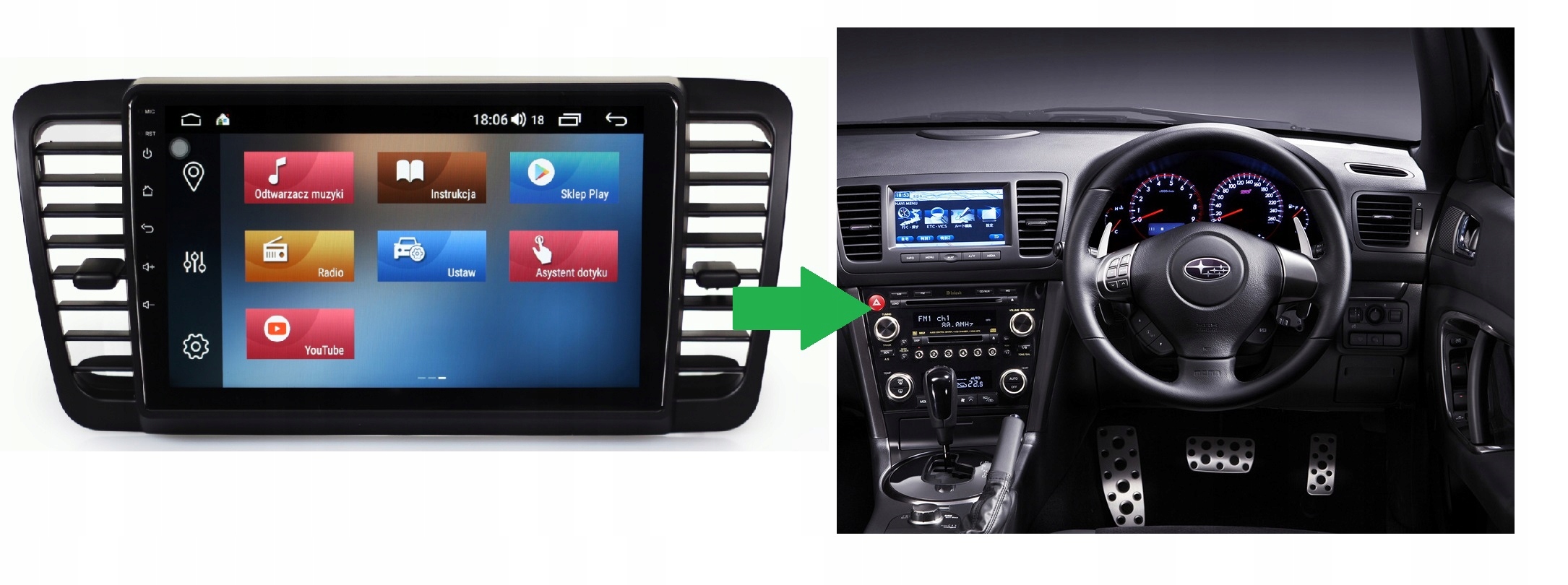 RADIO NAWIGACJA GPS SUBARU LEGACY IV 03-09 ANDROID Marka SMART-AUTO