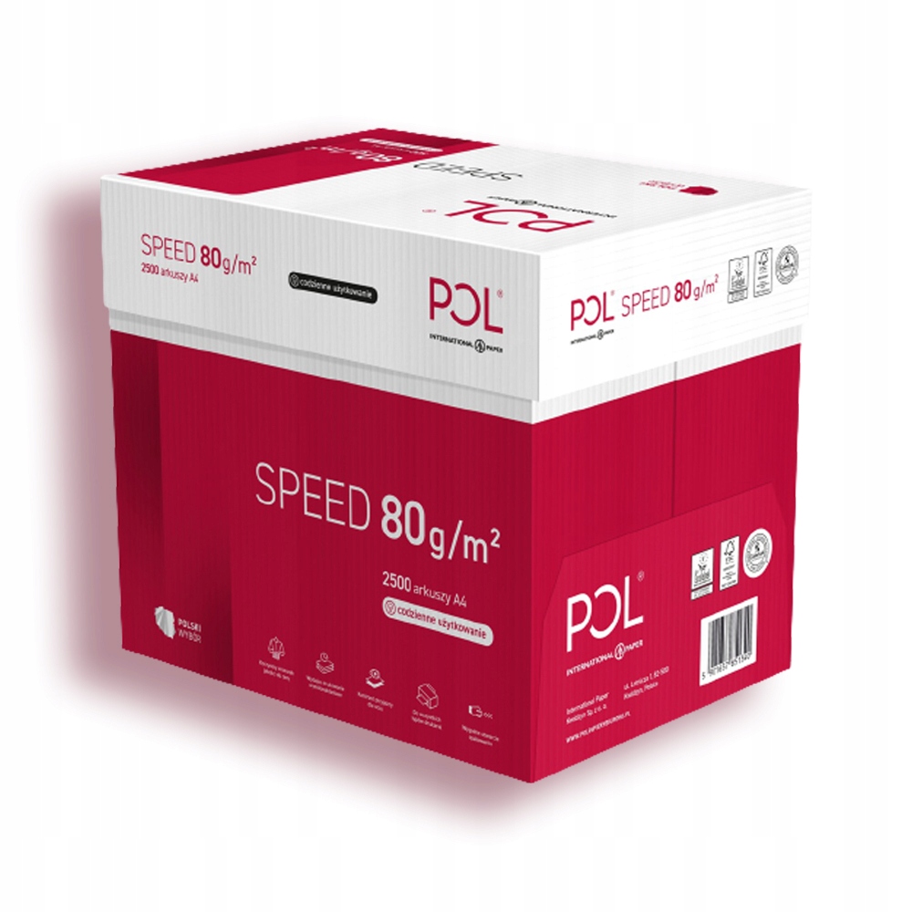 PAPIER KSERO A4, PAPIER DO DRUKARKI POLSPEED KLASA C, 80GR, 2500 ARKUSZY EAN (GTIN) 5901657851340