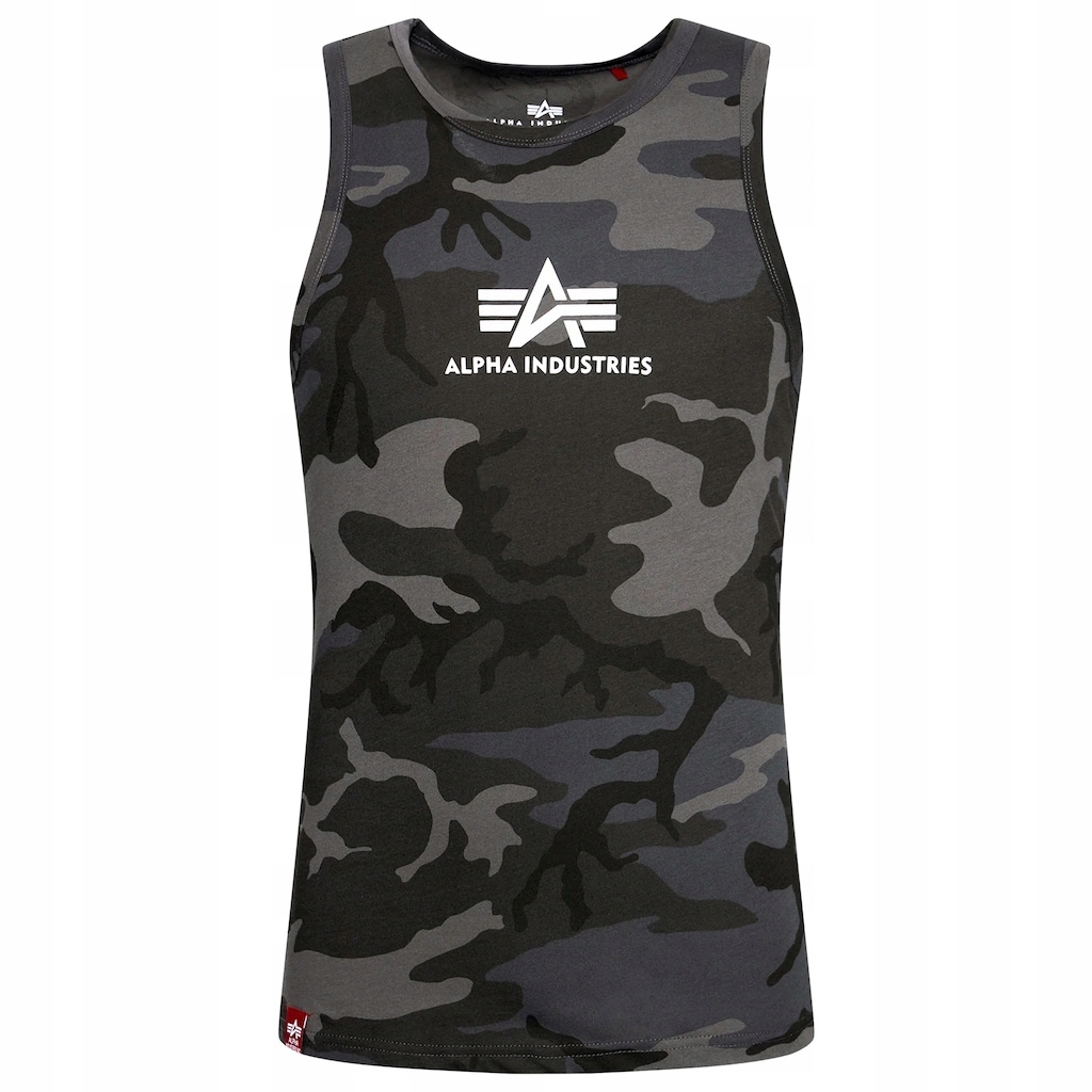 Tričko Tank Top boxerky Alpha Industries Basic Mid Logo Black Camo XL