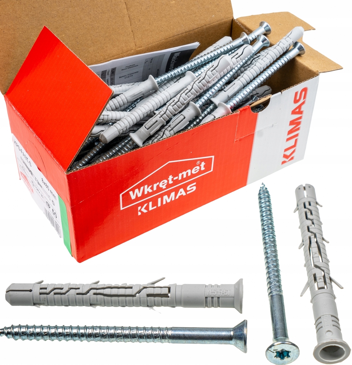 

Kołki ramowe rozporowe 10x100 Stożek Tx torx 50szt