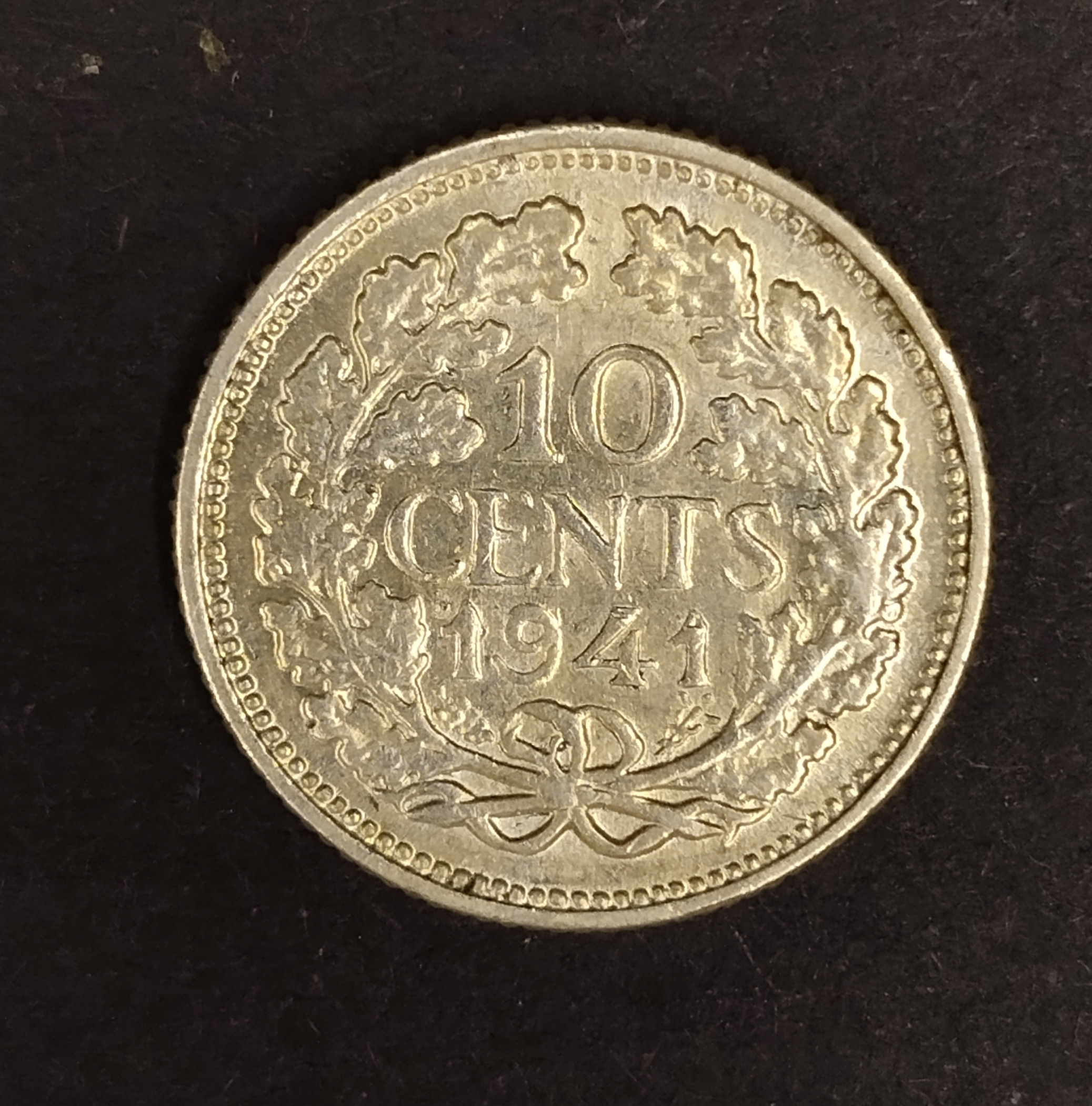 ANK NEDERLANDY 10 CENT 1941 s. I-/II+