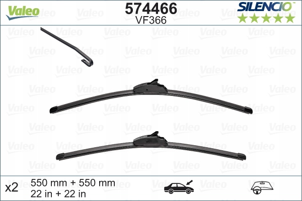 СТЕКЛООЧИСТИТЕЛИ ПЕРЕДНИЕ VALEO 574466