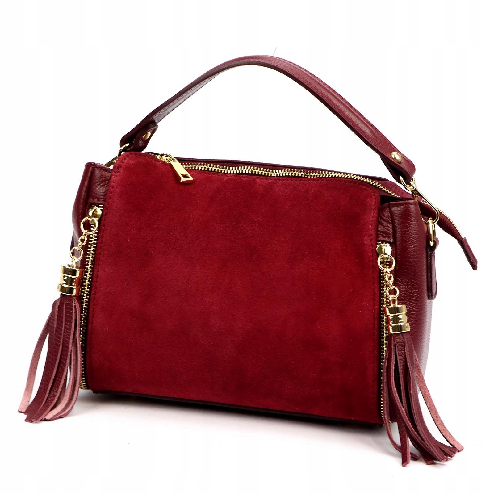 Dámská kabelka kufřík kožená bordó přes rameno Luka